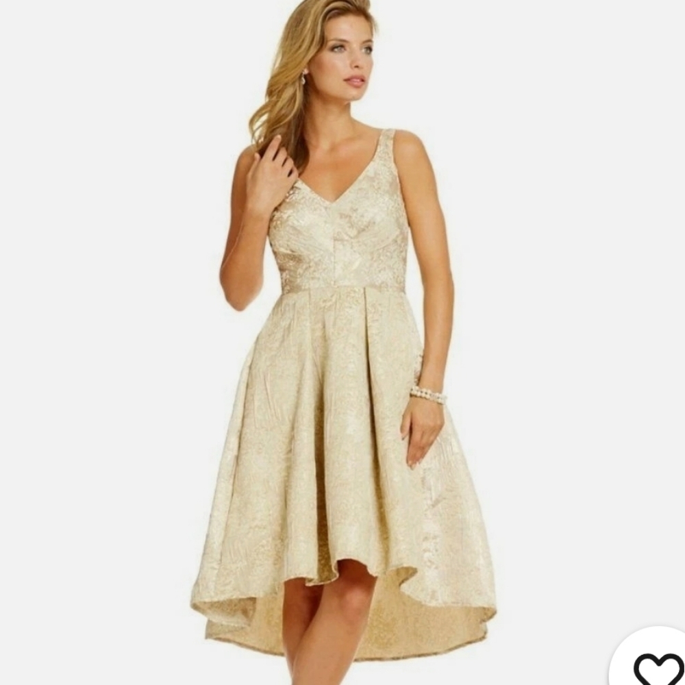 Anthropologie Eva Franco Zander Pleated Sleeveless V-Neck Cocktail Dress Size 2